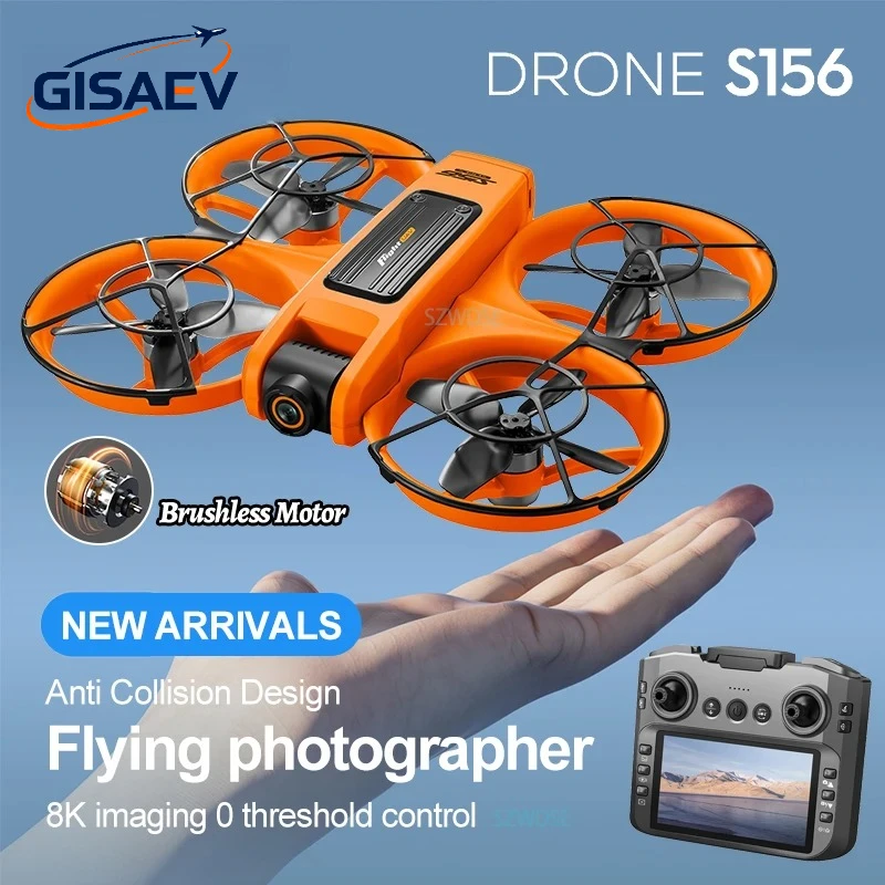 

NEW S156 RC Drone 2.4G 5G WIFI Professional 8K Aerial Photography Remote Control Aircraft HD Dual Camera Quadcopter Boy Toy Gift