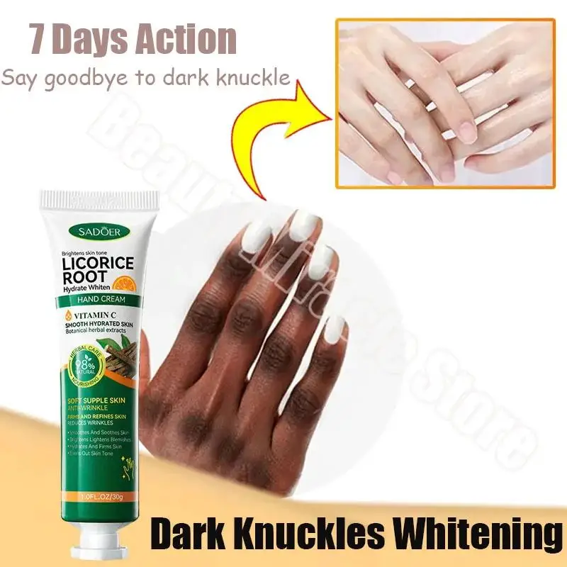 Fast Whitening Licorice Hand Cream Dark Knuckles Brighten Corrector Moisturizing Intense Stains Remover Nourishing Care