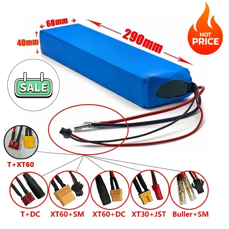 

36V 32Ah 18650 Lithium Battery Bag Rechargeable 10S3P 250W Rate Modified Bicycle Electric Skateboard