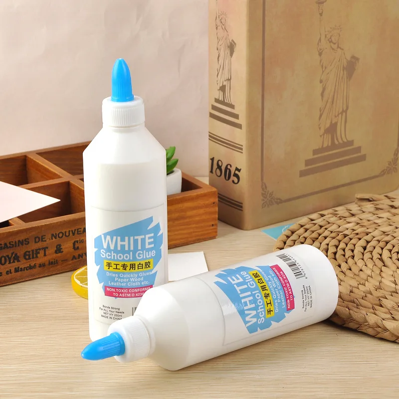 Imagem -02 - Safe Non-toxi Adhesive White Glue Líquido Tipos Estudante Handwork Papel Faça Você Mesmo Papelaria Loja Escola Office Supply Tool Gl71 250ml