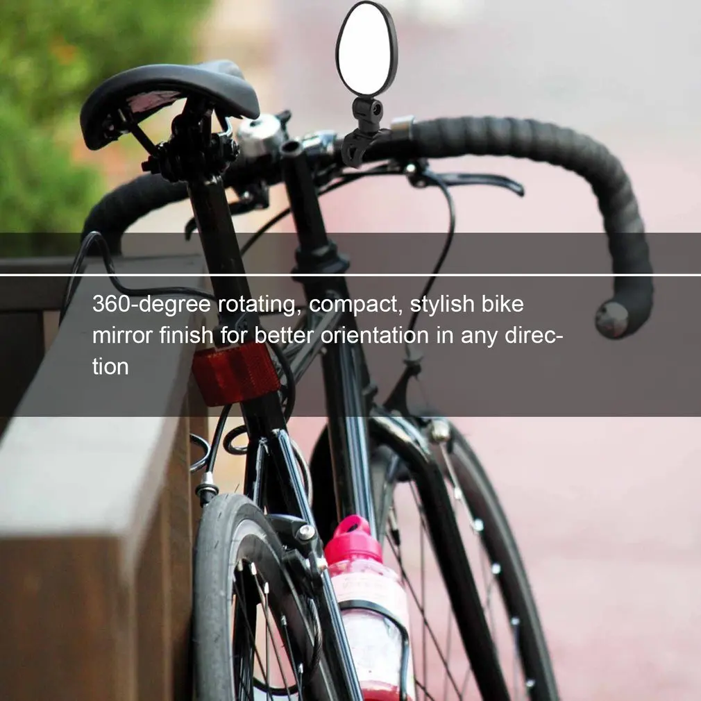 2Pcs Bundle Mini Compact 360 Rotaty Mountain Road Bicycle Cycling Bike Rear View Mirror Handlebar Glass Mirrors