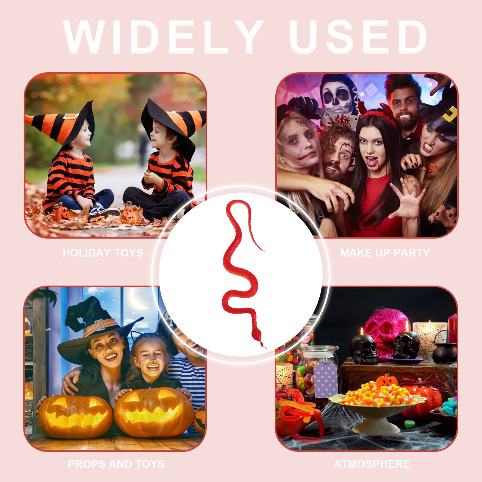 

Realistic Soft Rubber Snake Simulation Tricky Halloween Prop Scary Prank Decoration for Haunted Houses Party Artificial Snake