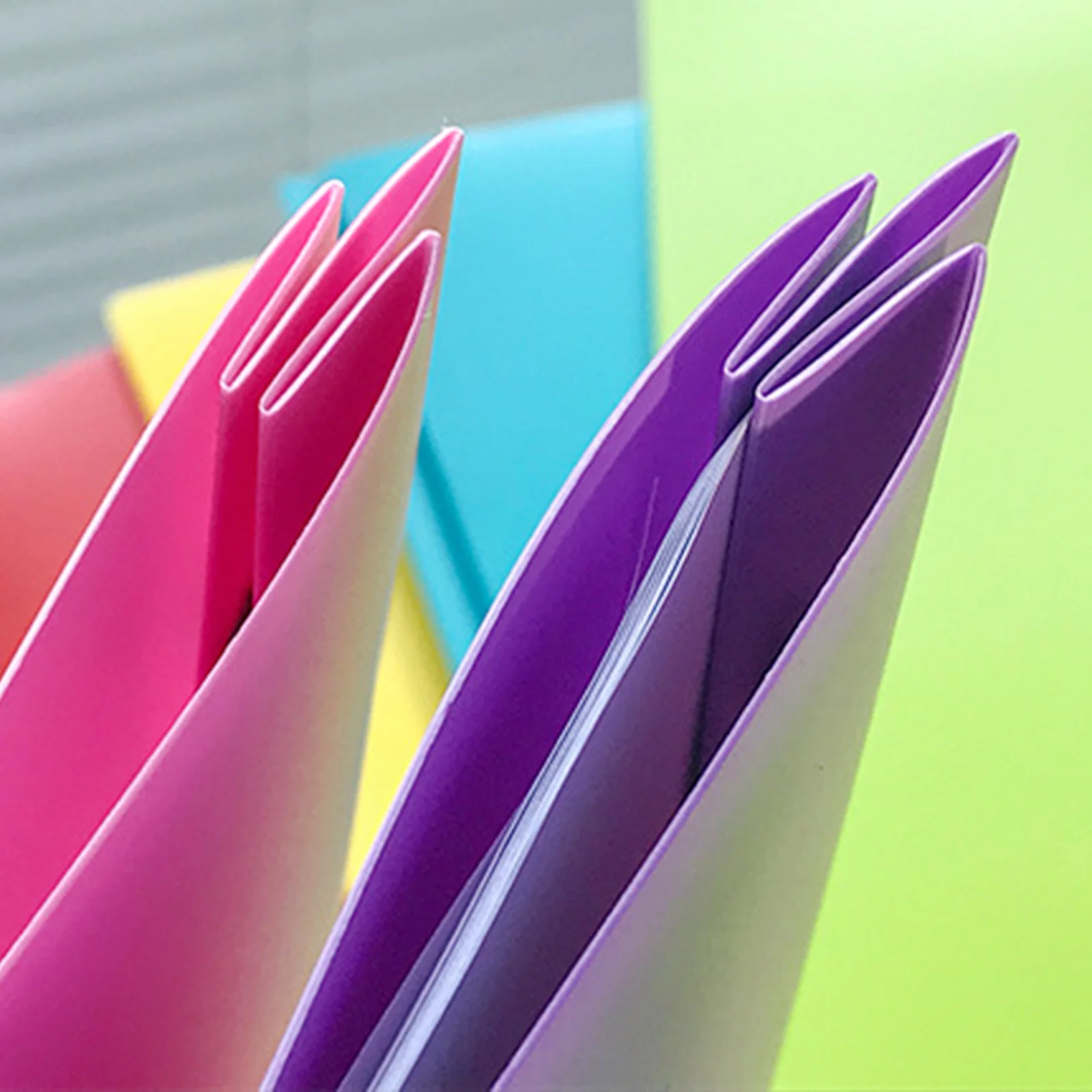 

6pcs A4 File Folders Large Capacity Portable Plastic Document Organizer For Office School Home File Storage Folder