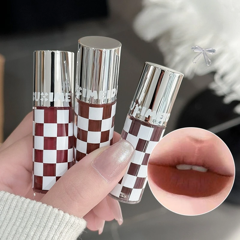 

6 Color Non-stick Cup Velvet Satin Gloss Lip Soft Mist Liquid Matte Lipstick Waterproof Long-lasting Color Liquid Korean Makeup