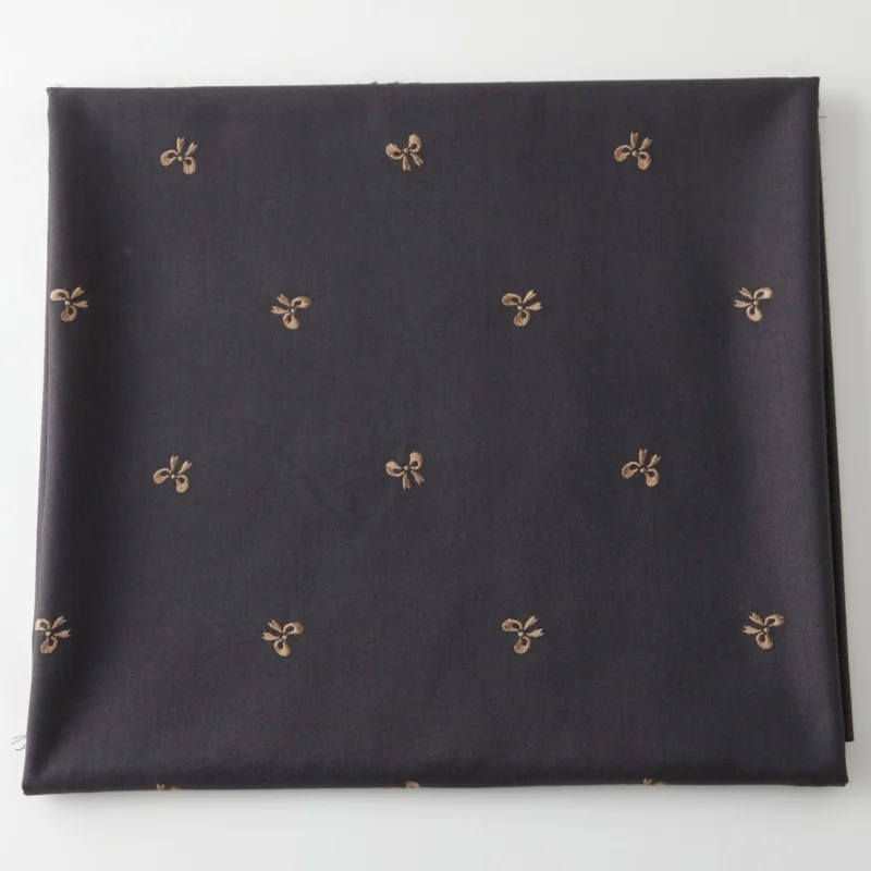 

Dark gray girlish three-dimensional bowknot embroidered fabric - dress, suit, pleated skirt, clothing DIY fabric