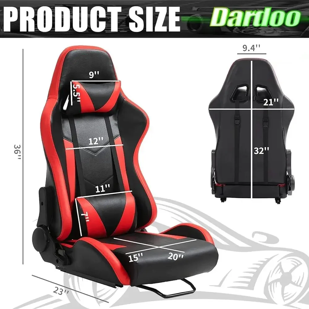Adjustable Slide Racing Gaming Seat with Sim Cockpit for Video Game Chairs