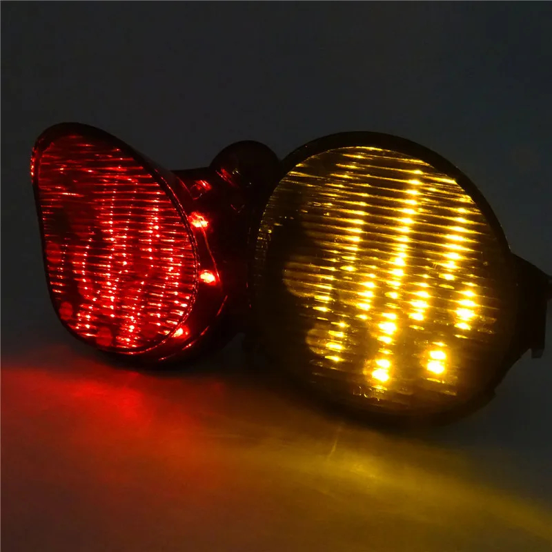 waase For Yamaha YZF R6 2001 2002 Rear Tail Light Brake Turn Signals Integrated LED Light