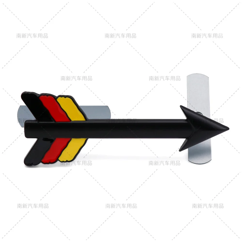 3D Metal Tricolor German Flag Arrow Emblem Side Fender Grille Badge Sticker Universal Car Styling Decor