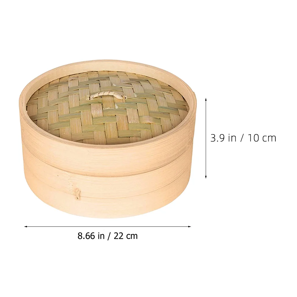 

1 Set Bamboo Material Steamer Basket Even Heat Kitchen Accessory Food Cooking Tool Household Bamboo Steamer Design Long