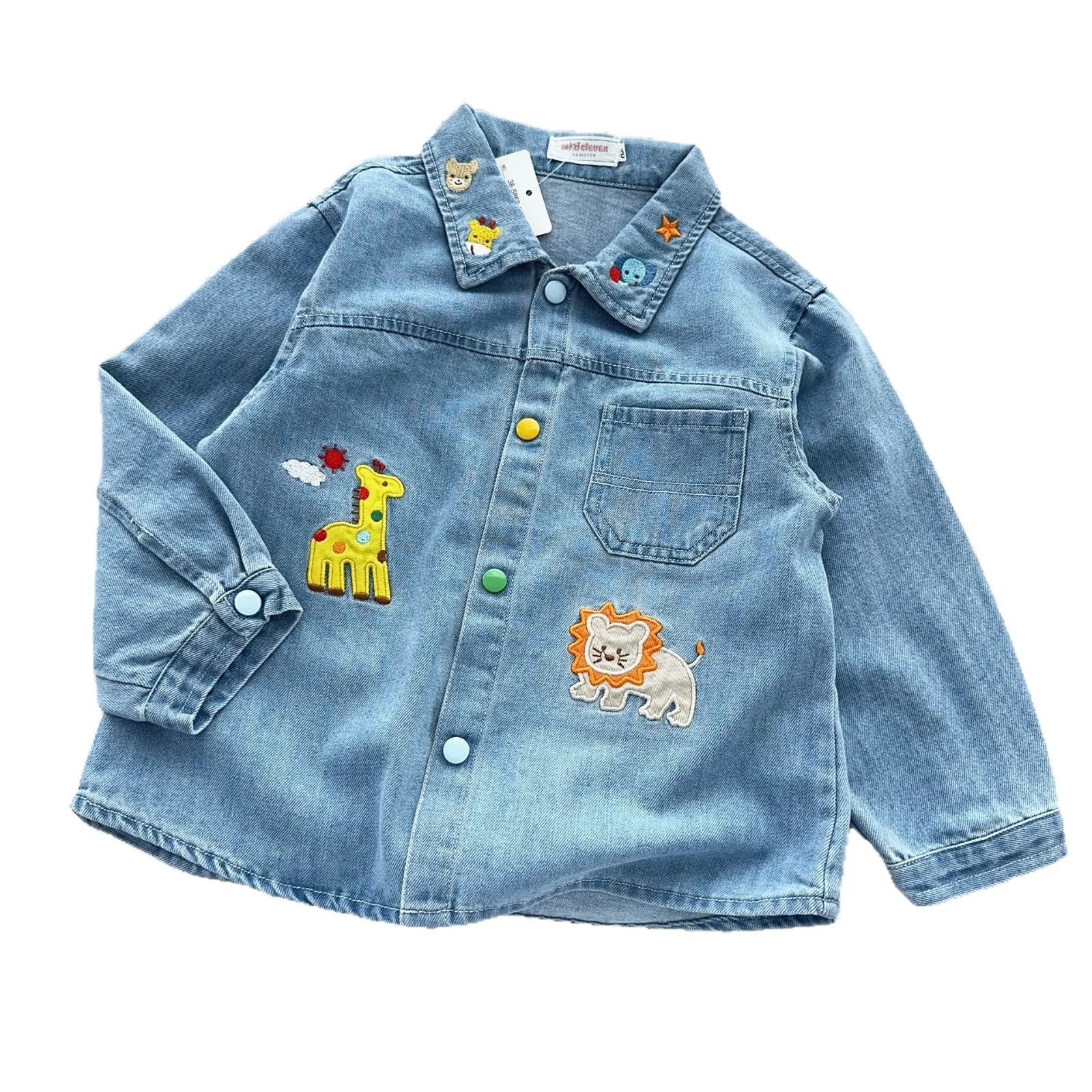 

2025 Boys' and Girls' Cowboy Shirts 2025 Autumn New Collection Baby Autumn Coat Children's Autumn Shirt Cowboy Clothes
