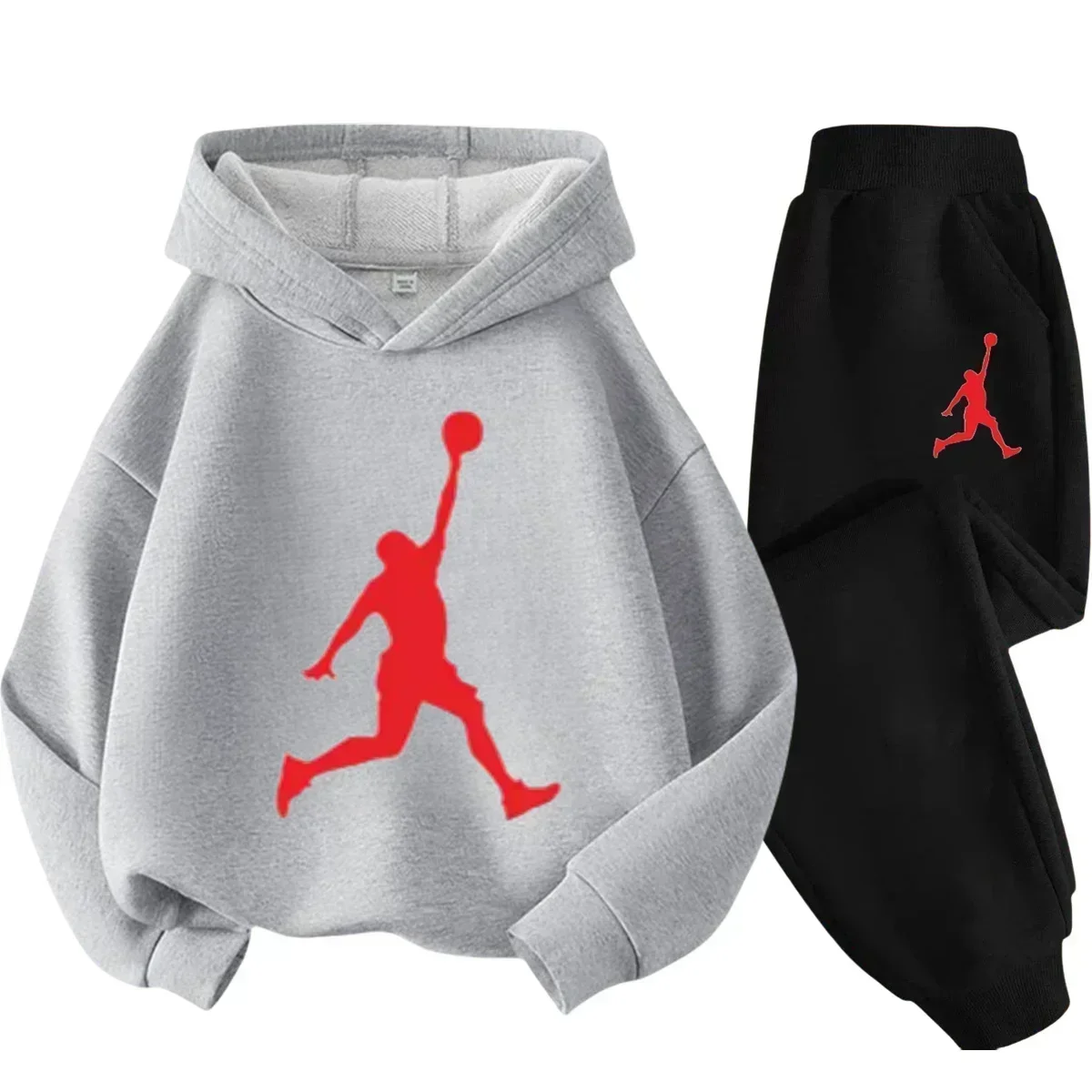 الخريف ملابس علوية بأكمام طويلة للربيع نيويورك الأردن الأطفال هوديي 2 قطعة مجموعة صبي فتاة طفل السراويل دعوى عادية موضة ملابس رياضية مروحة #6