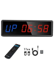 Digital Countdown Clock Stopwatch With Remote LED Interval Timer Clock For Home Gym Fitness Crossfit Stopwatch Fitness Equipment