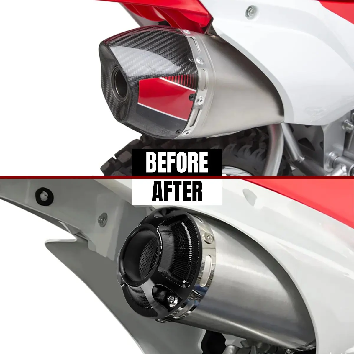 Końcówka wydechu motocyklowego z osłoną i sitkiem zapobiegającym wybuchom iskier do Honda CRF50F CRF70F CRF80F CRF100F CRF110F
