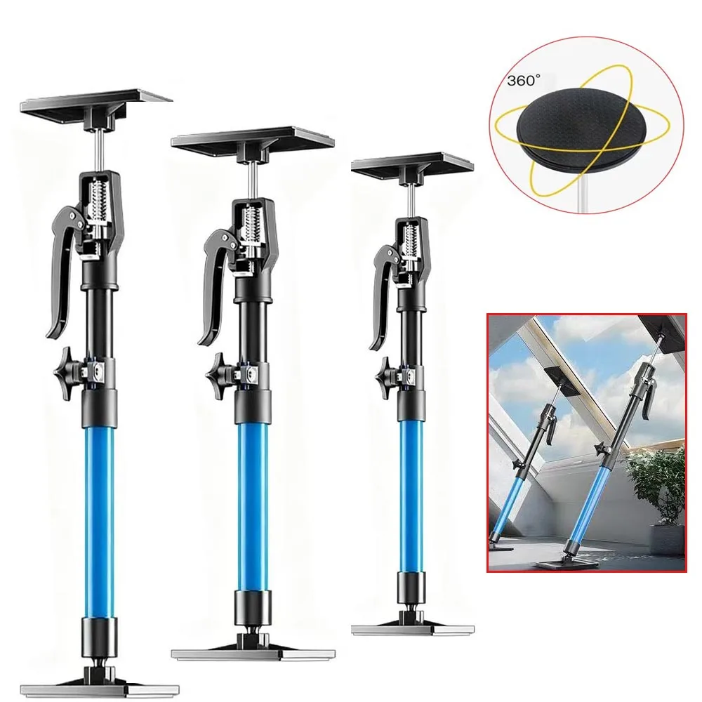 New 2Pcs Labor-Saving Telescopic Steel Support Rod Cabinet Jack Drywall Construction Tool Extensible Non-slip Hand Lifting Jack