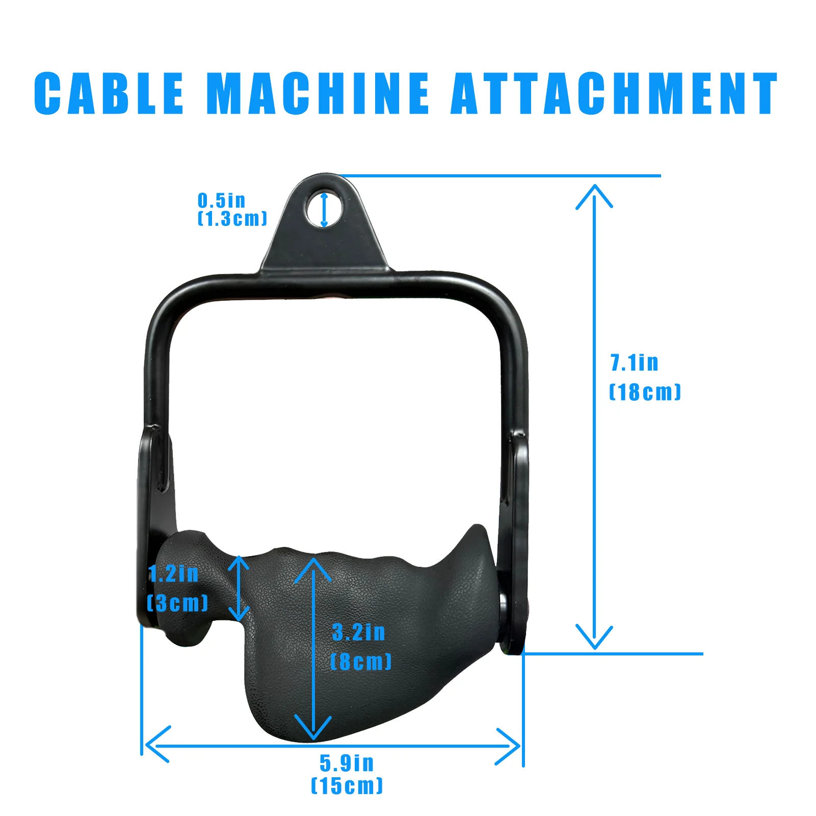 LAT Pull Down Bar for Cable Machine  Tricep Workout Cable Attachments  Ergonomic Tricep Rope Pulldown Attachments