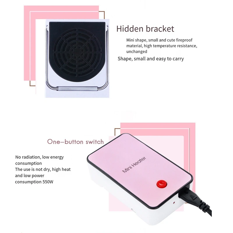 

Winter Heating Fan Portable Electric Heater Desktop Hand Warmer Space Warm Air Blower Mini