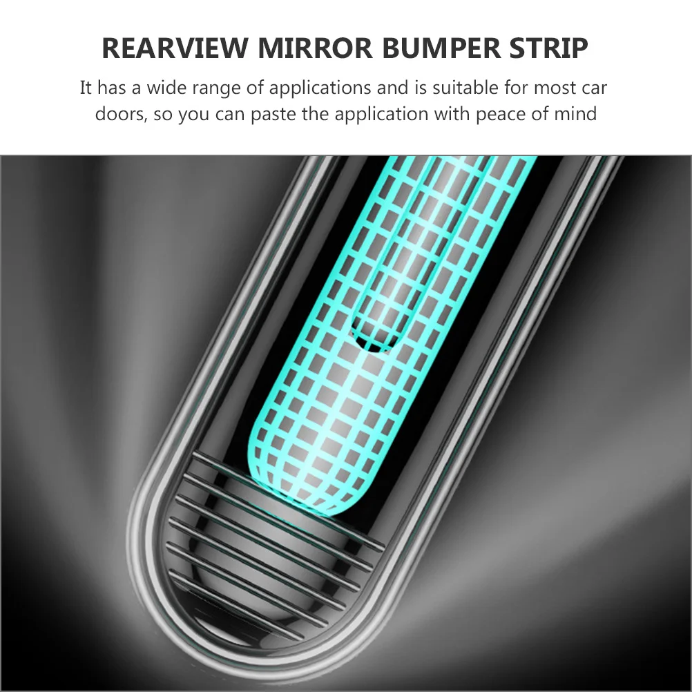 

4Pcs Car Door Protective Strip Comfortable Touch Stable Viscosity Rearview Mirror Bumper Anti Collision Stickers