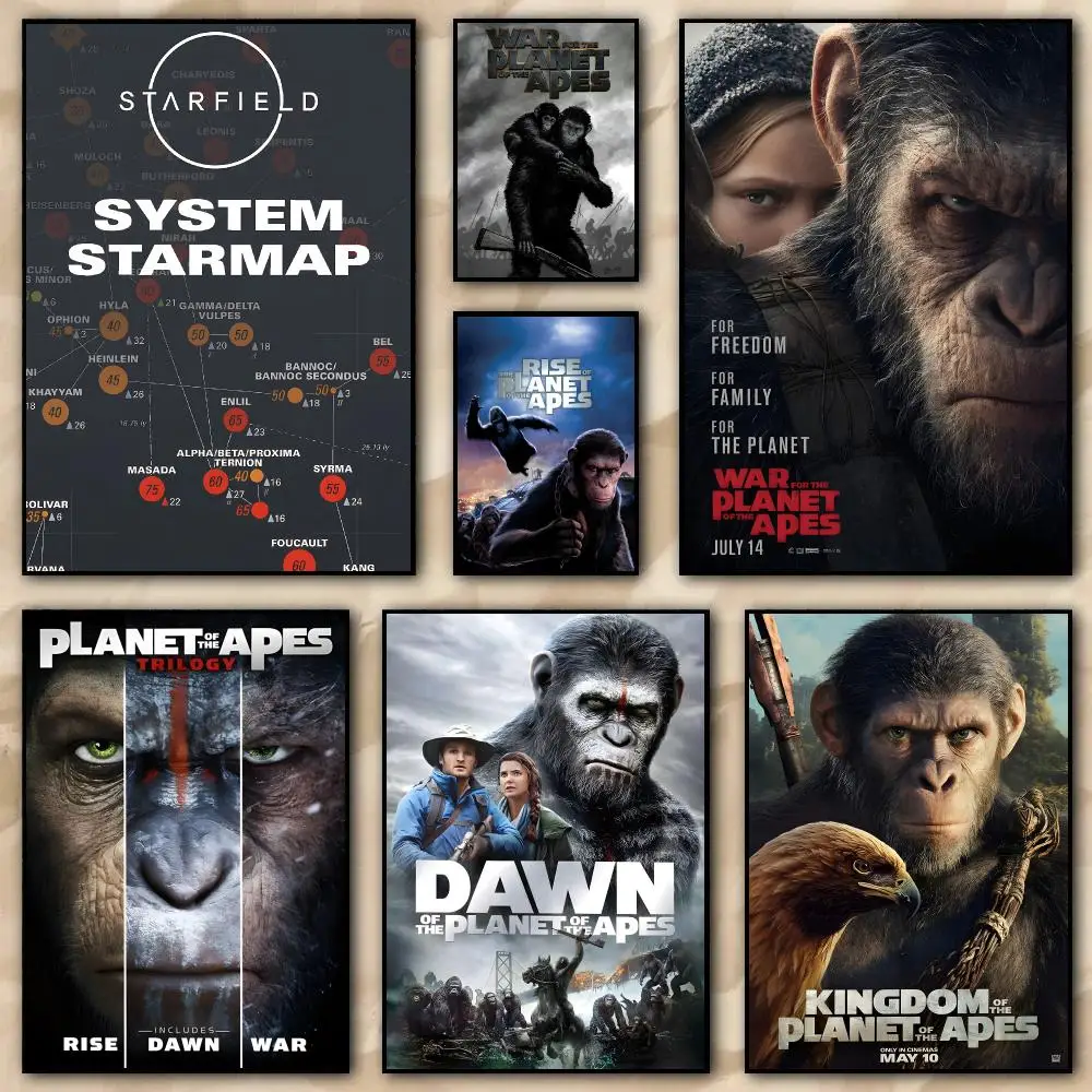 K-Kingdom Of The Planet Of The Apes Poster HD Printing Wall Art Home Decor For Bedroom Drawing Room Office Idea Gift