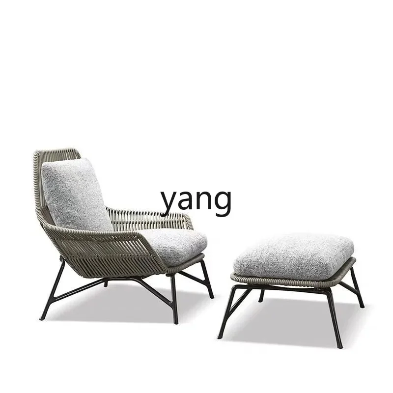 

Lmm outdoor rattan chair sofa courtyard single chair balcony three-piece coffee table combination