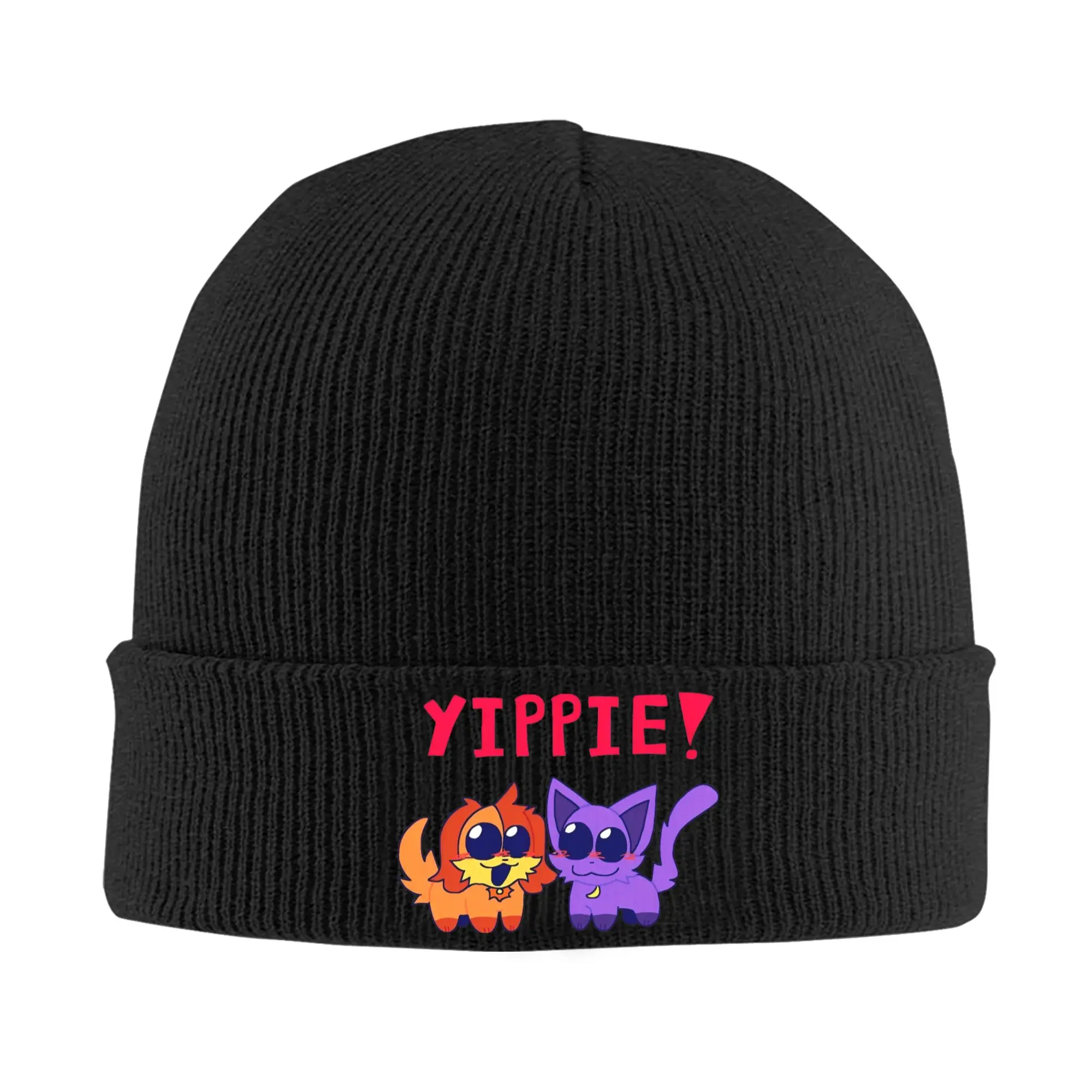 Smiling Catnap Knit Hat Dogday Toddlers  Funny Caps Men Women Kpop Beanie Hats Autumn Design Elastic Bonnet Hats