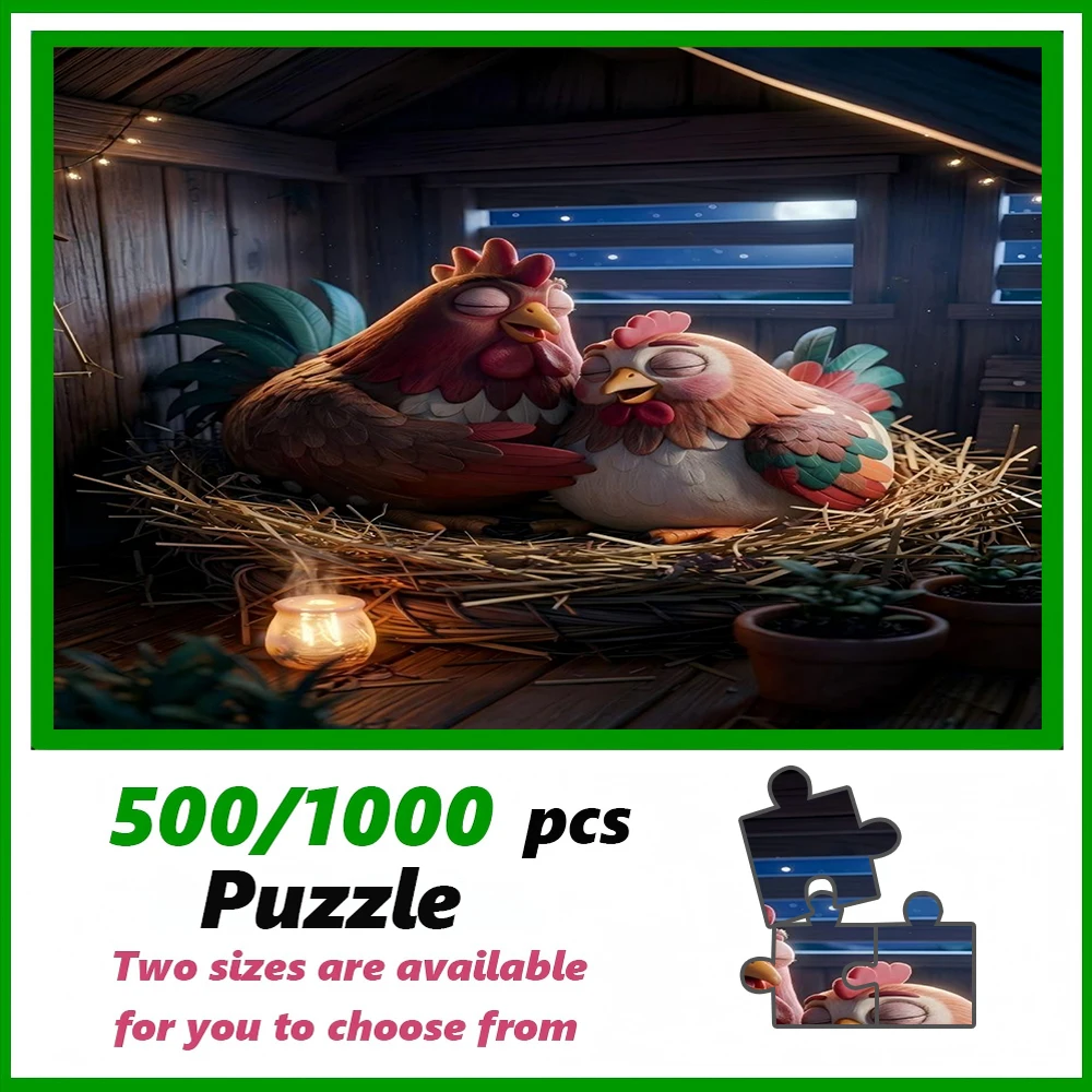 

A high-quality 500/1000-piece puzzle, perfect for adults, is a fun family game that helps relieve stress and is great fo