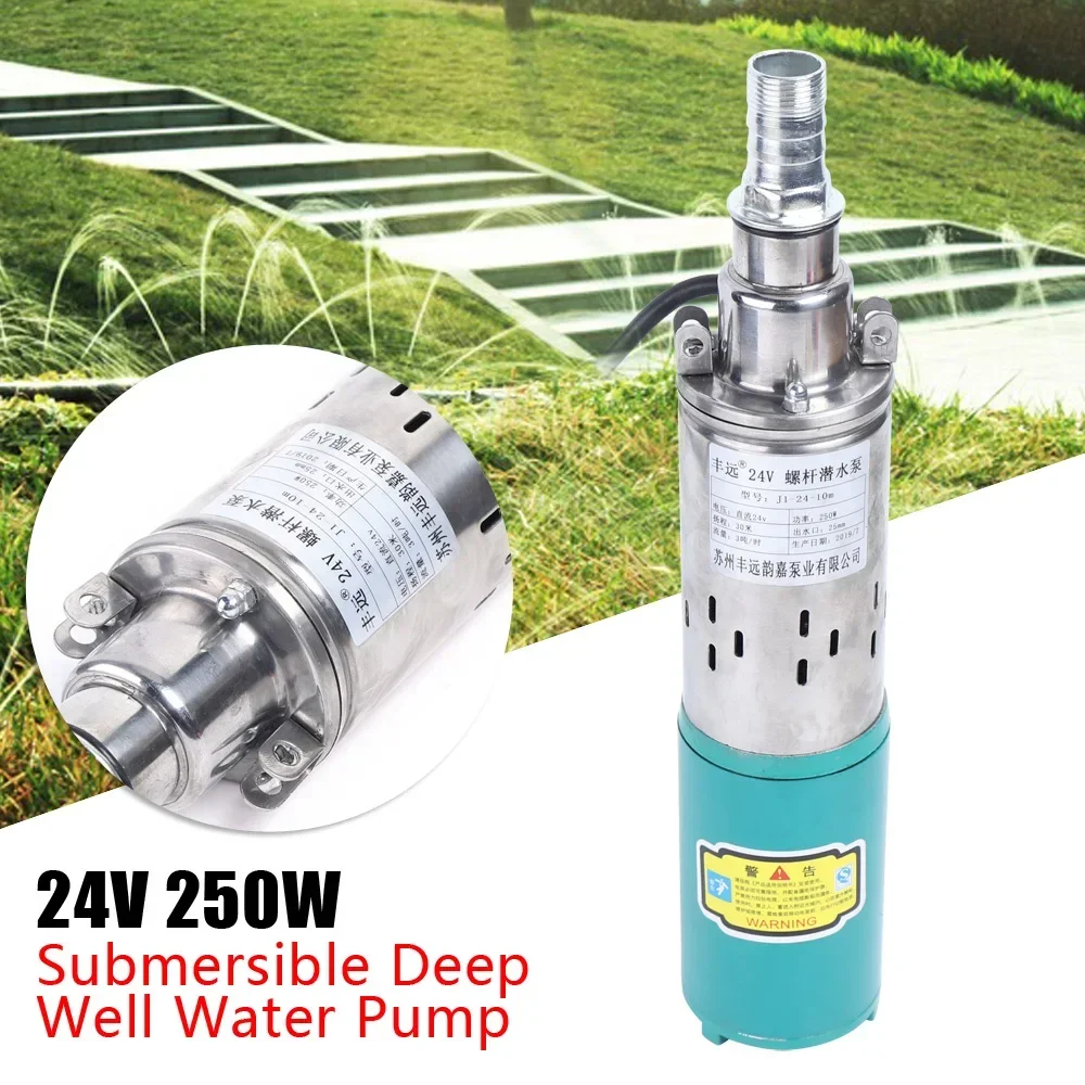 

2m³/h Electric Solar Water Pump Submersible Bore Hole Deep Well Pump 250W 24V