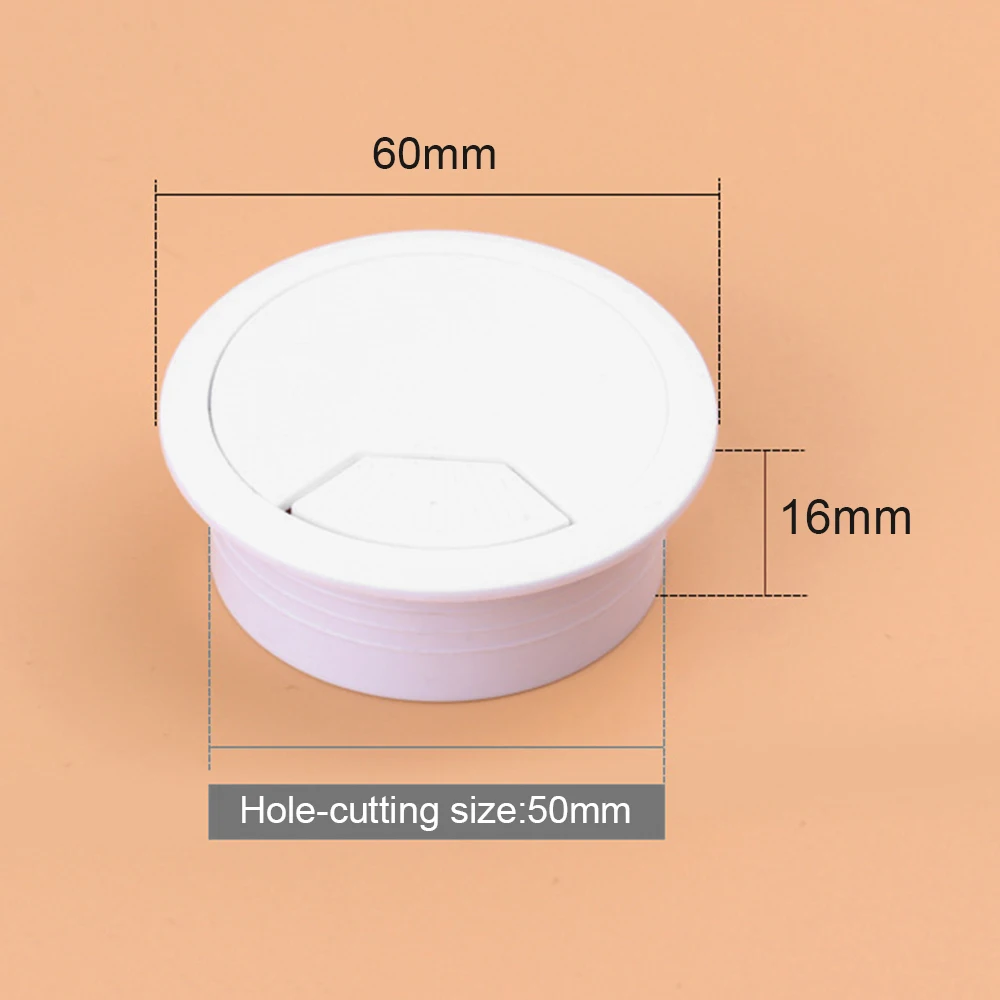 1pc ABS Plastic Round Wire Hole Cover Computer Desk Wire Hole CoverHome Furniture Hardware for Wire Organizing