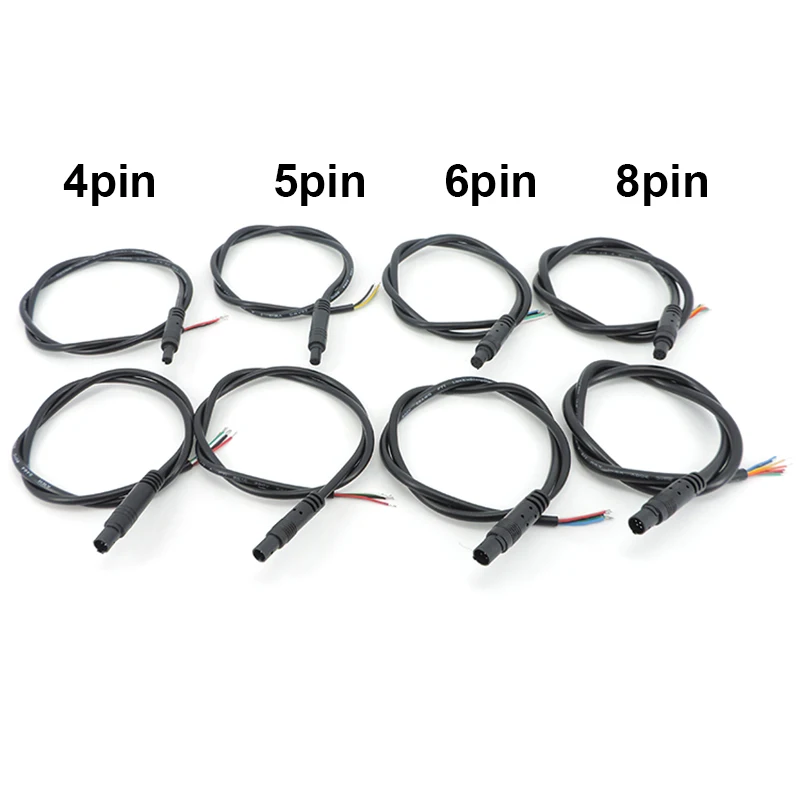 4Pin 5Pin 6Pin 8pin core Car Rear View Camera male female connector extend cord Cable for car Jack wire Recorder Rear Tail line