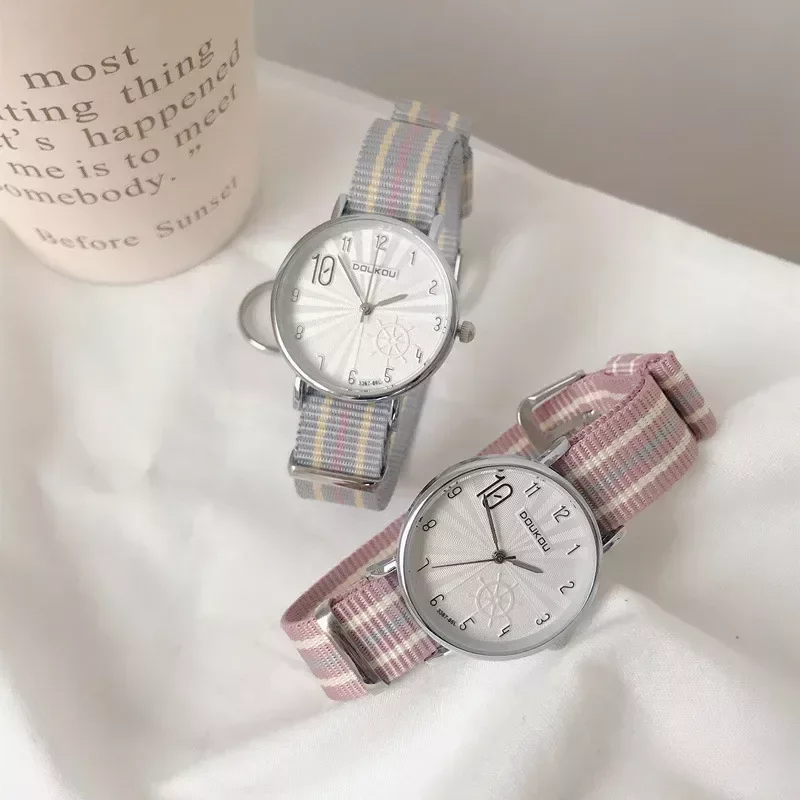 

2024 New Simple Women Watches Nylon Strap Casual Ladies Watches Small Dial Quartz Clock Dress Wristwatches Reloj Mujer