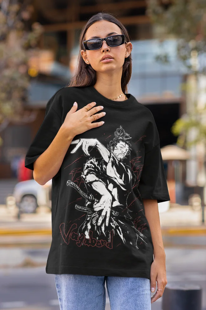 Vagabond T-shirt Musashi Miyamoto Matahachi Honiden Anime Gift Shirt All Size