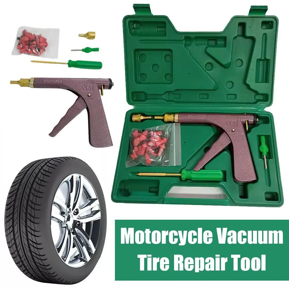 Auto Motorcycle Rubber Tire Repair Gun Vacuum Tire Repair Device Home Car Portable Rubber Mushroom Clogger Probe Nozzle Tools