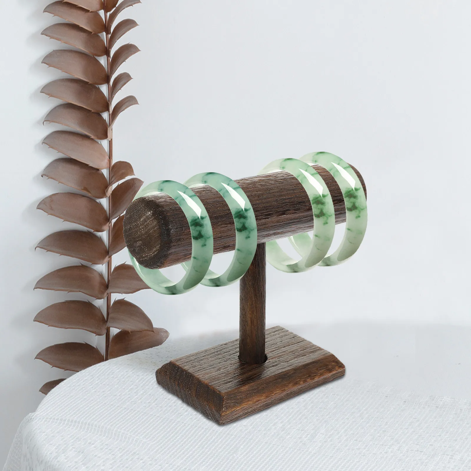 

Подставка-органайзер для украшений из натурального массива дерева в винтажном стиле: для браслетов, часов, ожерелий, заколок для волос