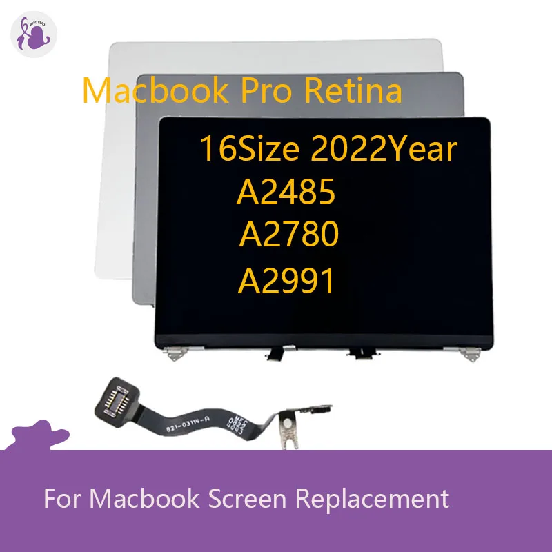 

Laptop and sleep cable A2485 A2780 A2991 LCD display upper half assembly, suitable for Macbook Retina 16 "M1 year 2022