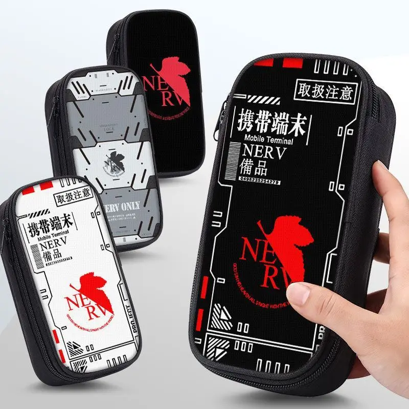 

EVA-01 Pencil Bag Anime Peripheral Neon Genesis Evangelion Cartoon Stationery Box Pencil Student School Supplies Storage Bag