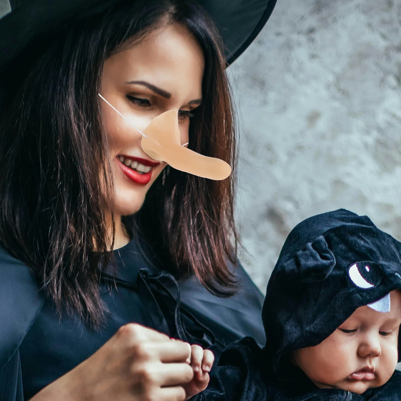 Długi nos - rekwizyt kostiumowy na Halloween, imprezę tematyczną, przebranie czarownicy, klauna, zwierzęcia, akcesorium do zabawy dla mężczyzn, kobiet, dzieci, unisex
