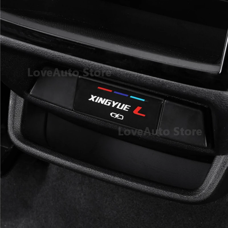 

For Geely Monjaro KX11 Xingyue L 2021-2023 Car Rear USB Protective Cover Charging Port Protective Interior Trim Accessories