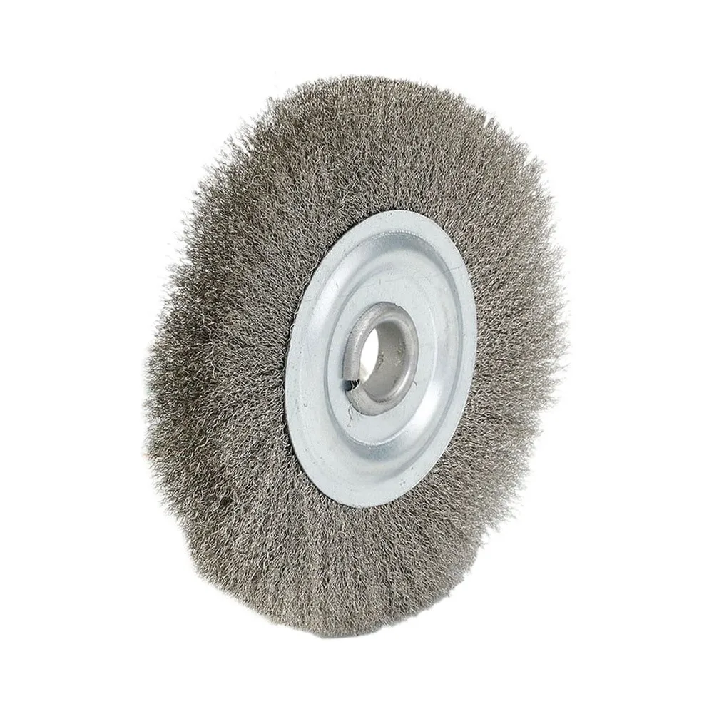 Crimped Stainless Steel Wire Wheel Brush 100mm 125mm 150mm for Angle Grinder Deburring Polishing Finishing Use