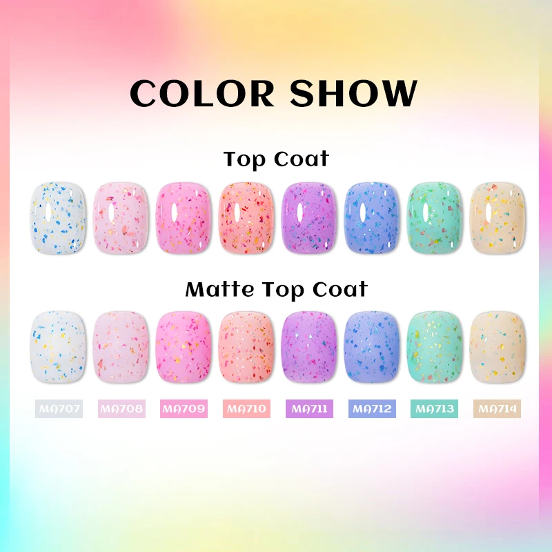 7ML MEET ACROSS Golden foil glitter gel Chameleon Pink Gold Flakes Varnish Soak Off Semi Permanent UV LED Gel Polish Art Varnish