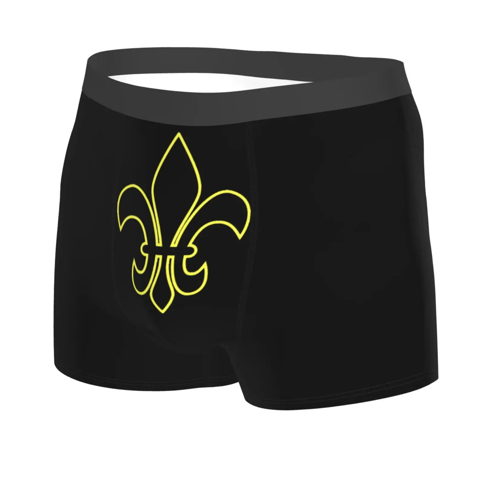 Heraldic Lily Print Men's Underwear Healthy Soft Comfortable High-Quality Men's Briefs Stylish Trendy Casual Sports Panties