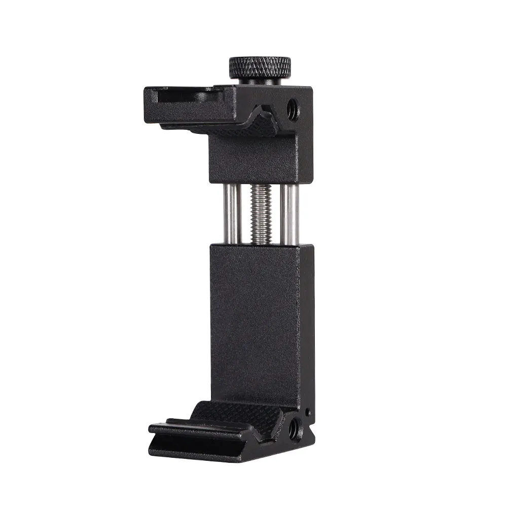 Aluminiowy adapter do statywu do telefonu Uchwyt do zimnej stopki Wspornik pionowy i poziomy Uniwersalny regulowany uchwyt do iPhone'a 12 11 Pro