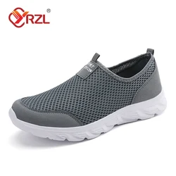 YRZL Breathable Men Casual Shoes Lightweight Outdoor Man Walking Shoe Non-slip Men's Sneakers Slip on Flats Comfortable Footwear