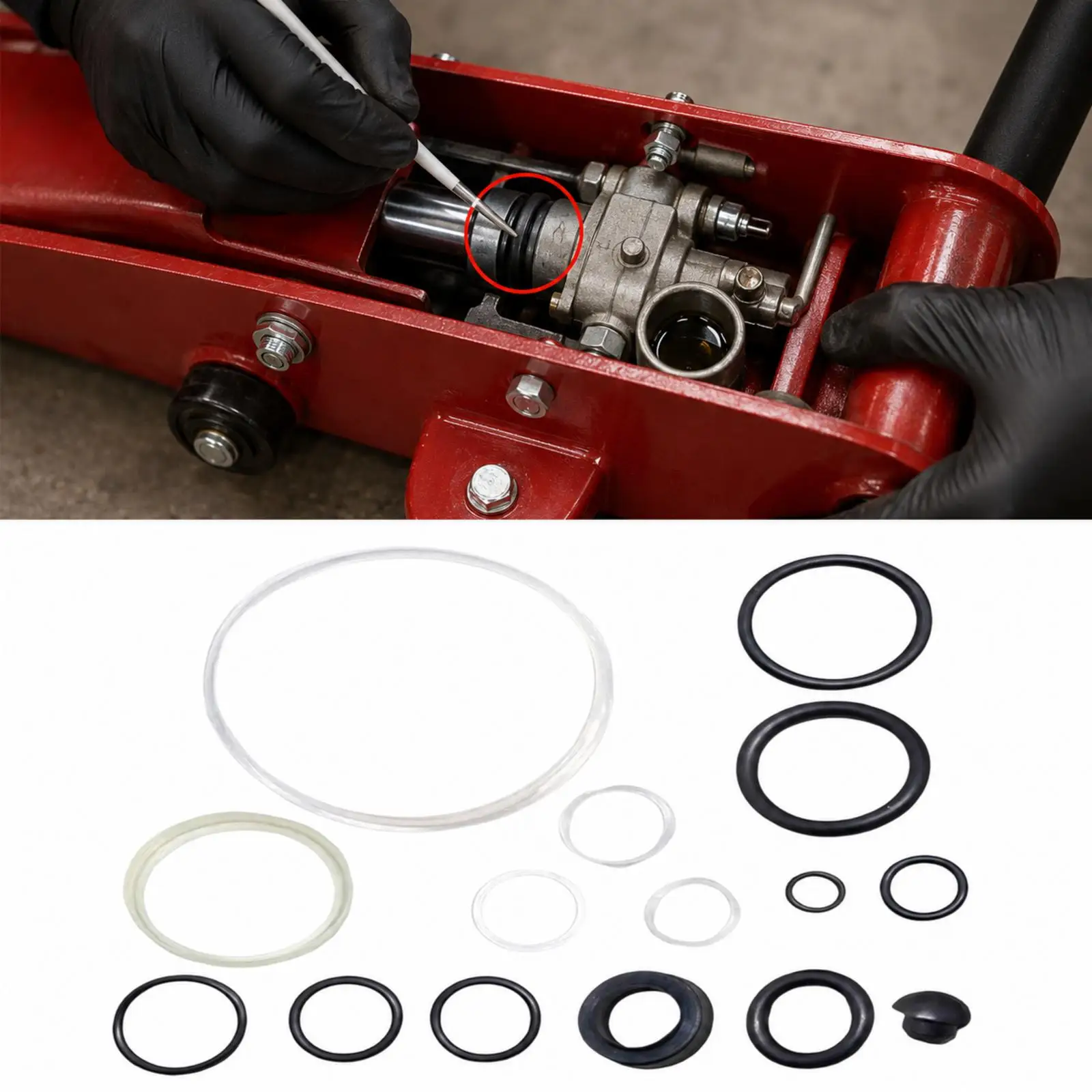 Rubber Seal O Ring Assortment Floor Jack Seal Ring Kit for 3 Ton Hydraulic Jack Car Repair and Service Jacks Oil Seal Ring
