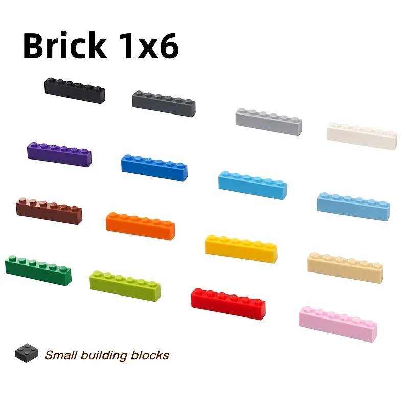 

180pcs 1x6 Tall Building Blocks, Compatible with MOC 3009, Suitable for Advanced Building Blocks DIY Multi-Component Set to Spar