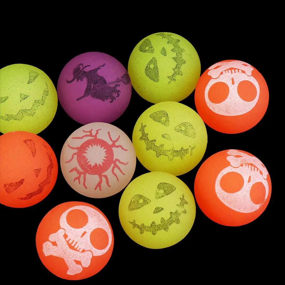 10pcs/set Glow-in-the-Dark Halloween Bouncy Balls Stretchy Eyeballs 32mm Bouncy Eyeball Scary Fun Luminous Bouncy Balls