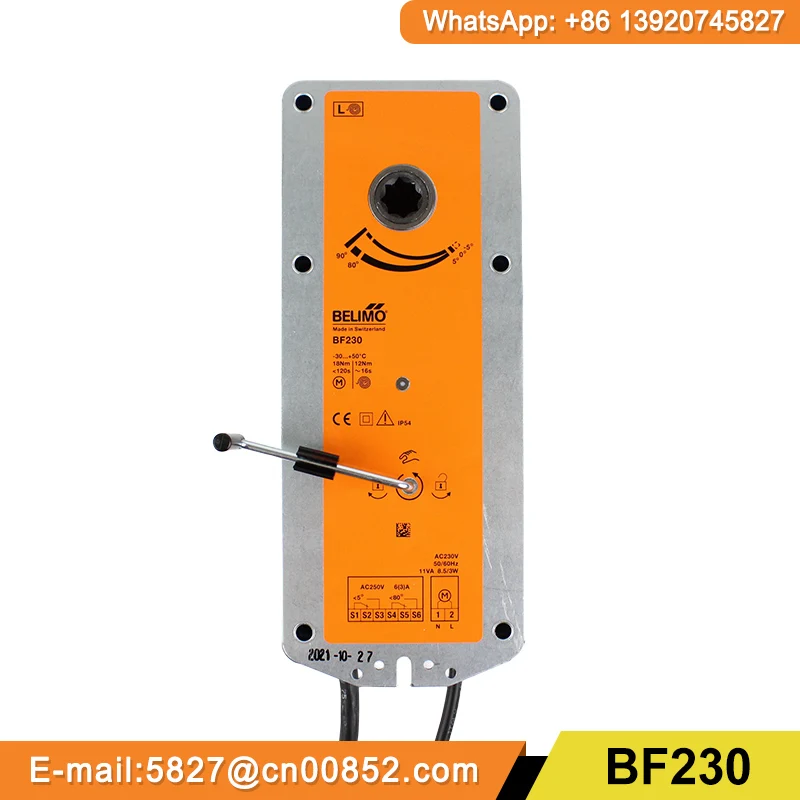 

Belimo BF230 Пружинный поворотный привод для противопожарных и дымовых демпферов 90г. ° вентиляции и системы HAVC, оригинальный продукт бренда