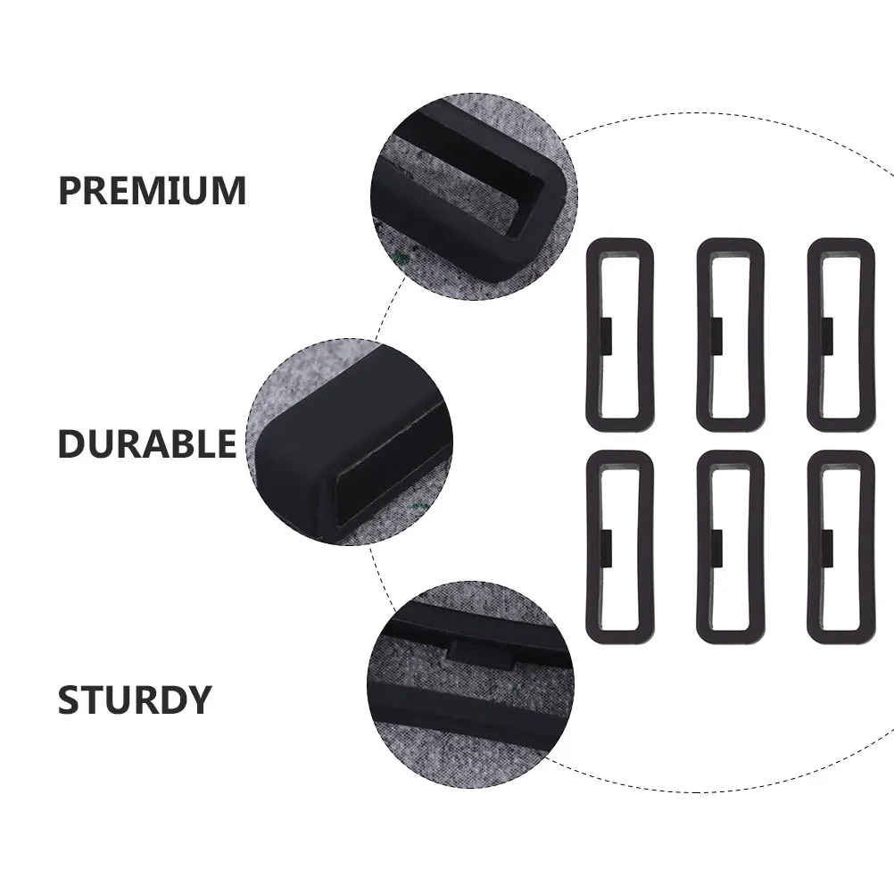 

6Pcs Silicone Watch Bands Soft Flexible Eco-Friendly Strap Keeper Loop for Long Term Use Compatible Watch Accessory Retainer