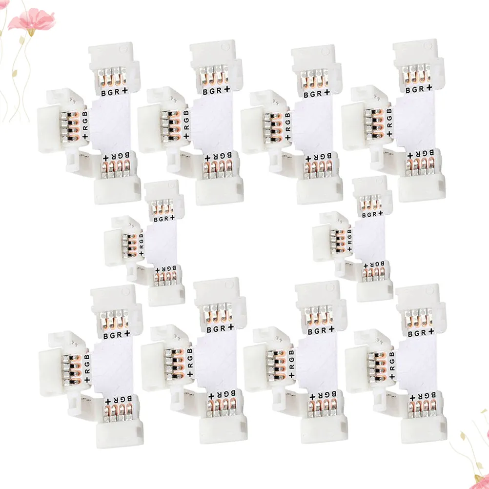 

10 шт., 10 мм, 5050/5630, гибкая светодиодная лента RGB, соединитель для световой ленты, быстрое соединение без пайки, зажим для световой ленты, аксессуар для освещения