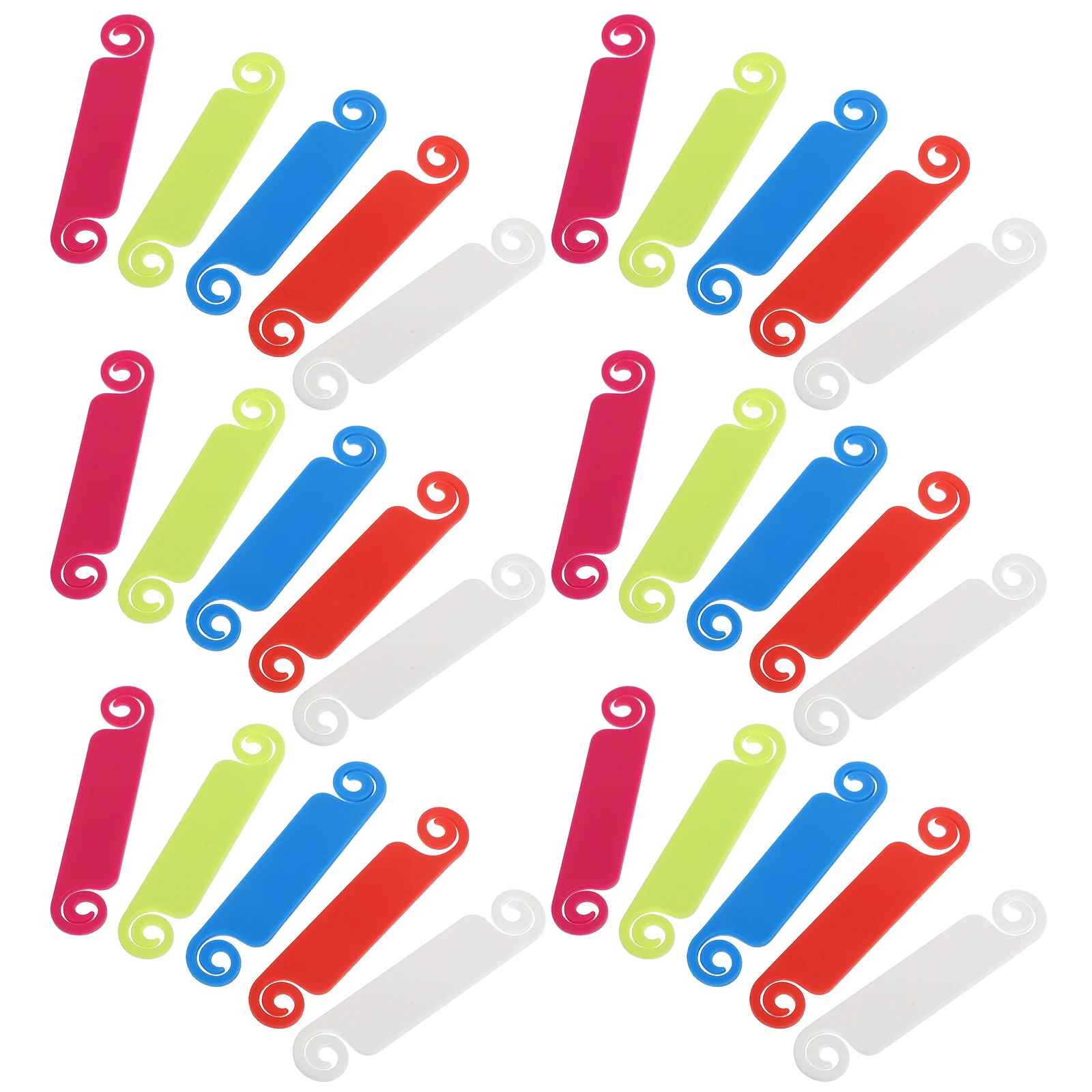

50pcs Cable Logo Buckle Tags Multicolor Wire Labels Charging Cord Identification Folder Labels