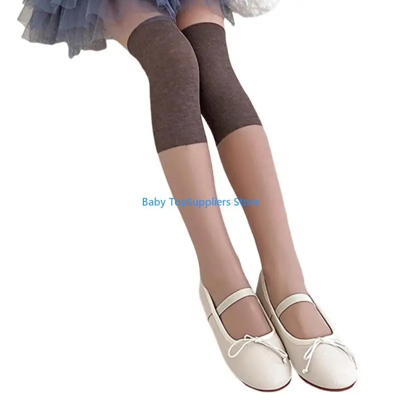

R1WF High Tube Socks Fashionable Solid Long Stockings for Uniform and Parties