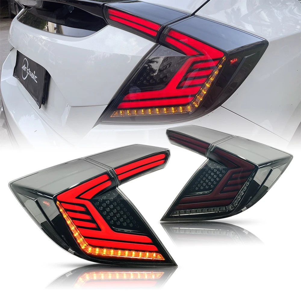 For 2-box Civic taillight assembly suitable for 16-21 Honda Hatchback FK7/8 car lights